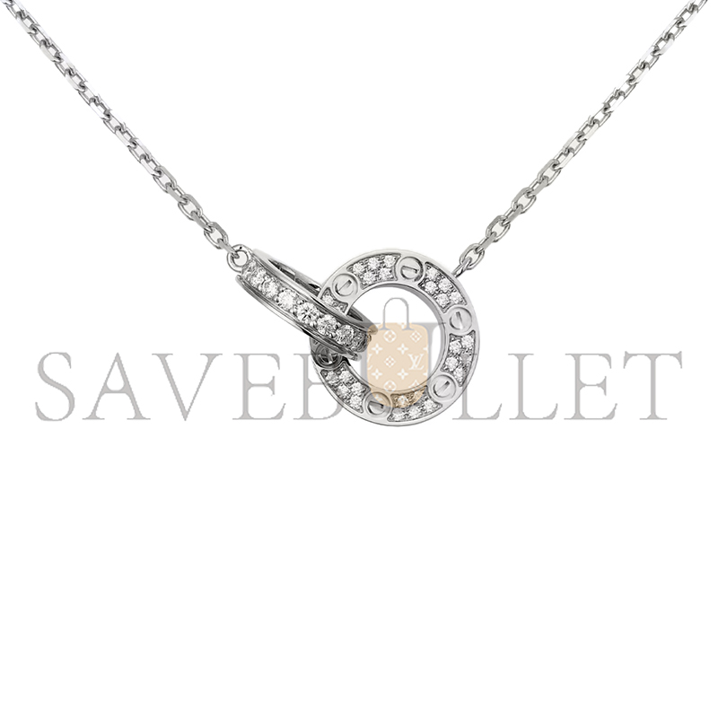 CARTIER LOVE NECKLACE, PAVED B7216300